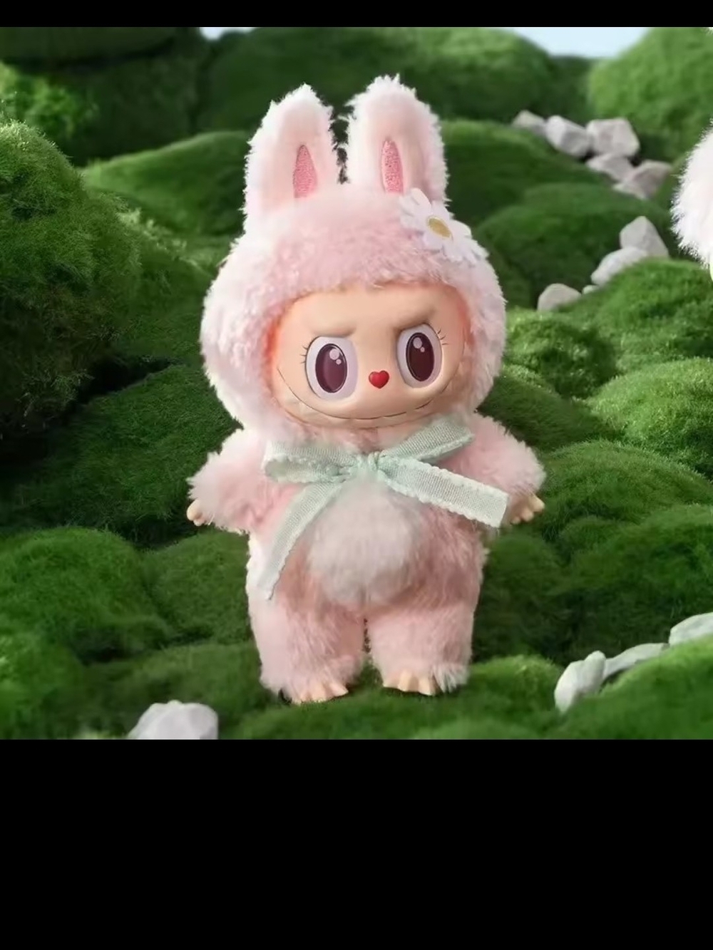Pink Plush Bunny Costume Doll with Bow